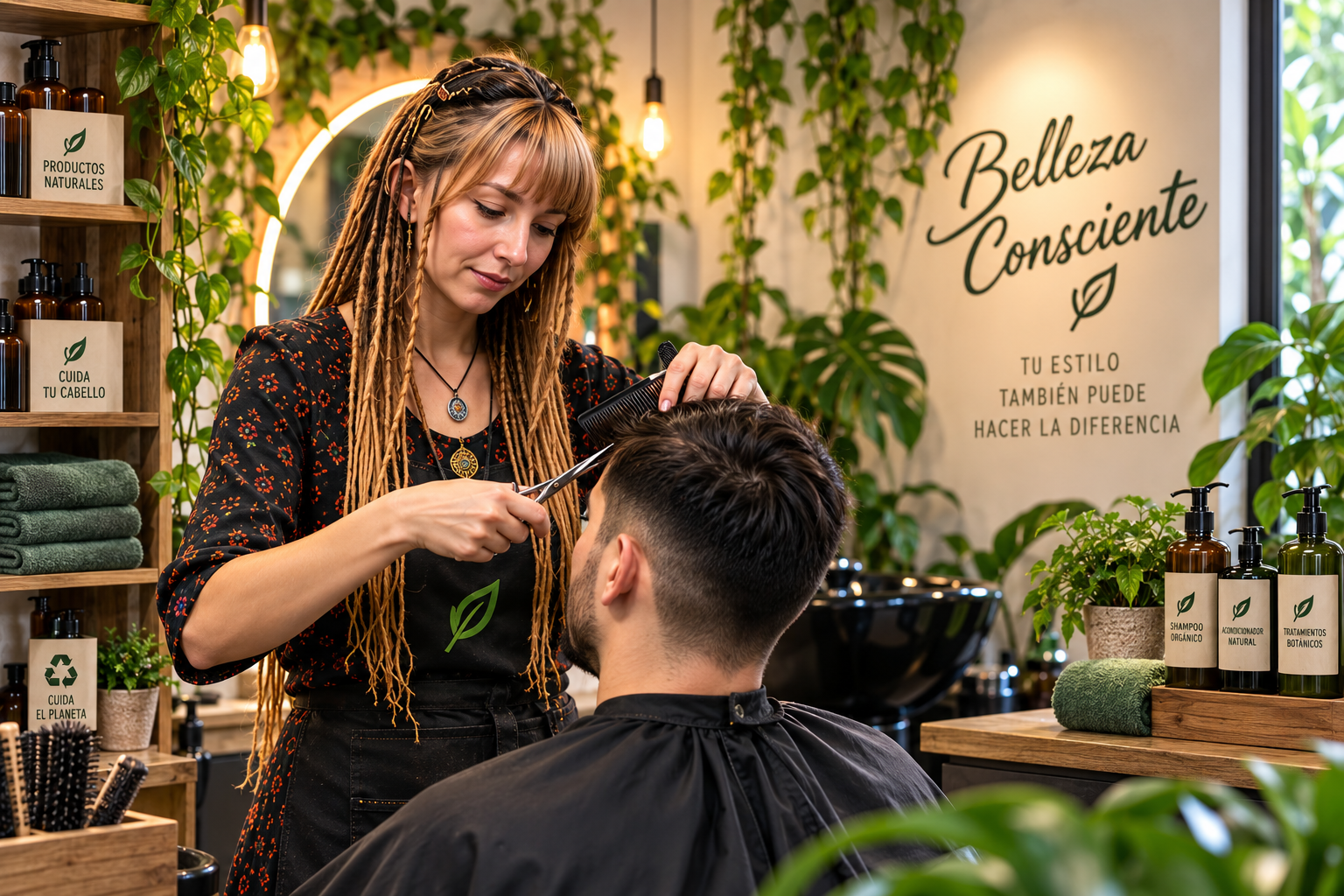 Servicio profesional de peluquería orgánica